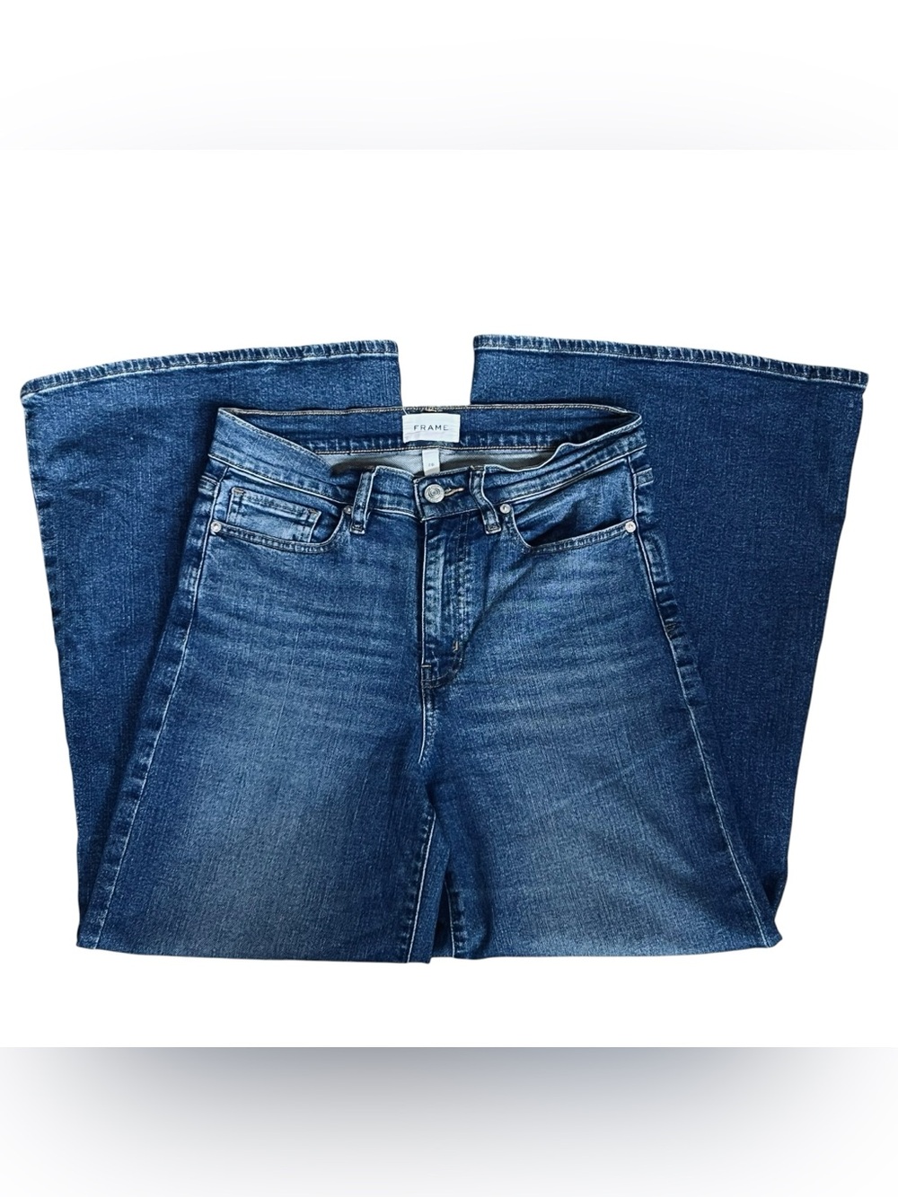 Frame Women’s Sz 28 High Rise Le Palazzo Crop Wide Leg Jeans - Picture 5 of 16